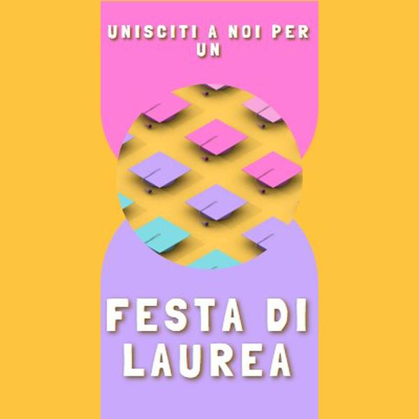 Partecipa alla festa di laurea yellow whimsical-color-block