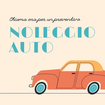 Offerta su auto a noleggio orange whimsical-color-block