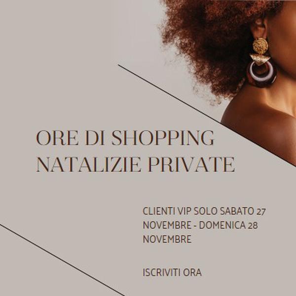 Ore di shopping nelle festività private gray modern-simple