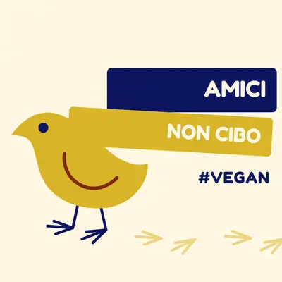 Amici, non cibo yellow whimsical-color-block