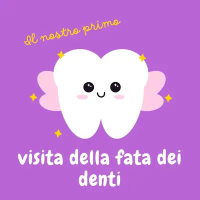 Visita della fata dei primi denti purple whimsical-color-block