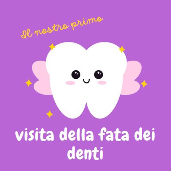 Visita della fata dei primi denti purple whimsical-color-block