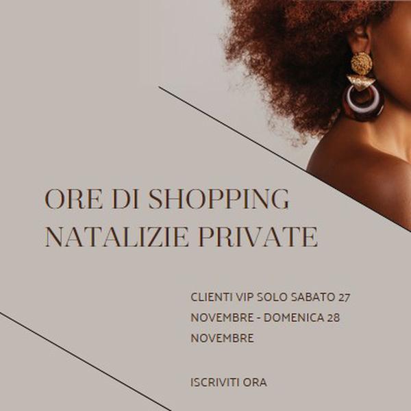 Ore di shopping nelle festività private gray modern-simple