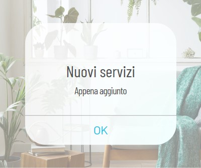 Notifica del servizio white modern-simple