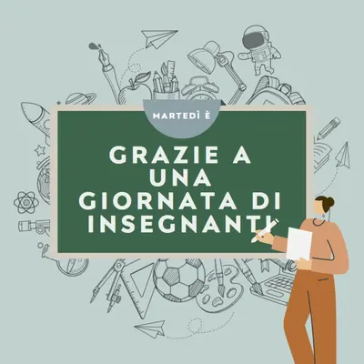 Grato per gli insegnanti green modern-color-block