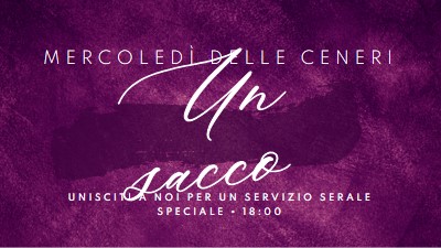 Messa mercoledì delle ceneri purple modern-simple