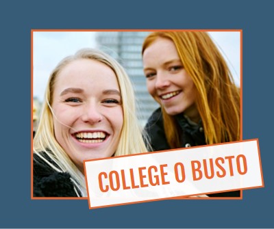 College o busto blue modern-bold