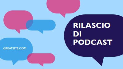 Podcast in calo ora blue modern-color-block