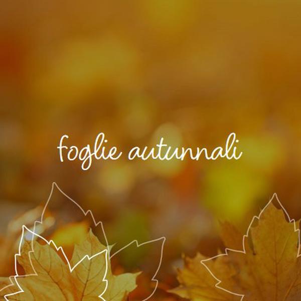 Foglie autunnali orange organic-simple