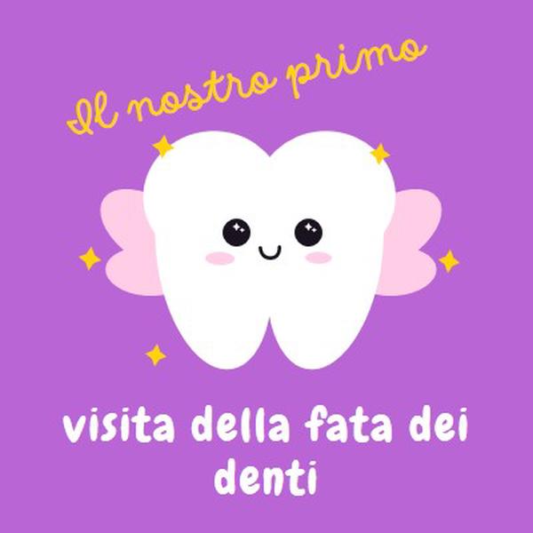 Visita della fata dei primi denti purple whimsical-color-block