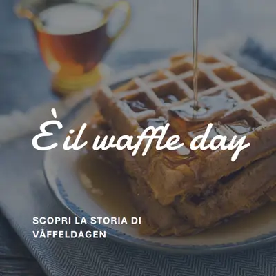 È il waffle day blue modern-simple