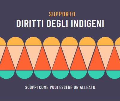 Sostenere i diritti degli indigeni blue modern-color-block