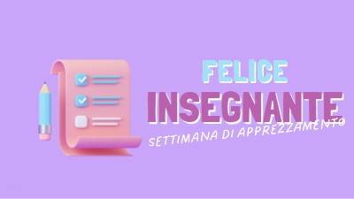 Settimana di apprezzamento per i docenti purple whimsical-color-block