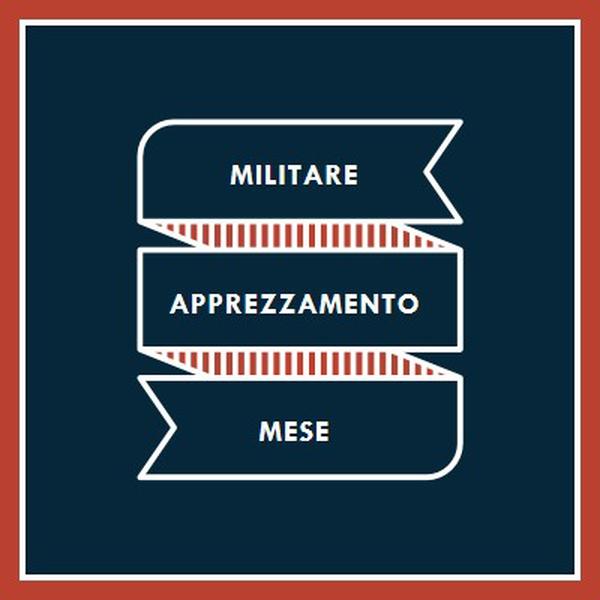 Celebrare il mese dell'apprezzamento militare blue modern-simple