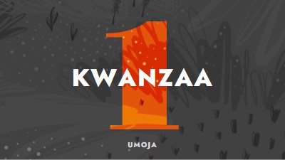 Festeggia il primo giorno di Kwanzaa gray organic-simple