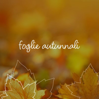 Foglie autunnali orange organic-simple