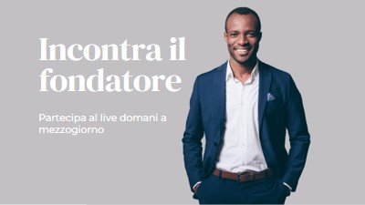 Incontra il fondatore gray modern-simple