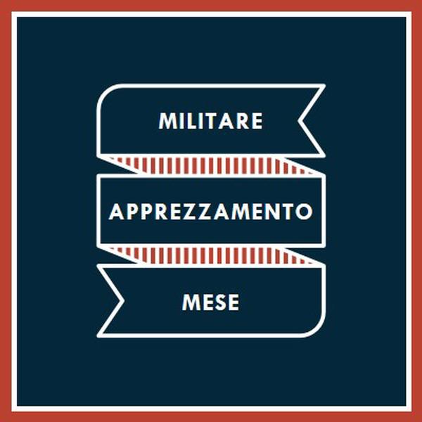 Celebrare il mese dell'apprezzamento militare blue modern-simple