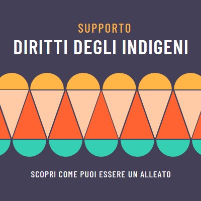 Sostenere i diritti degli indigeni blue modern-color-block