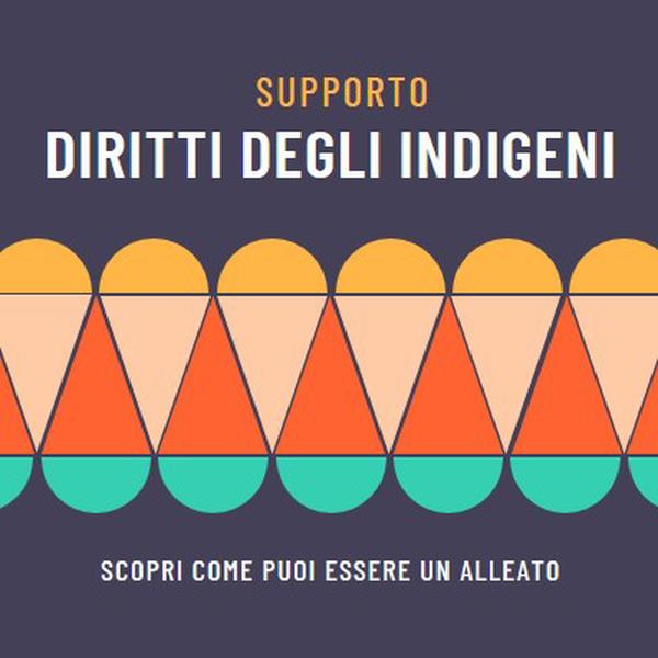 Sostenere i diritti degli indigeni blue modern-color-block