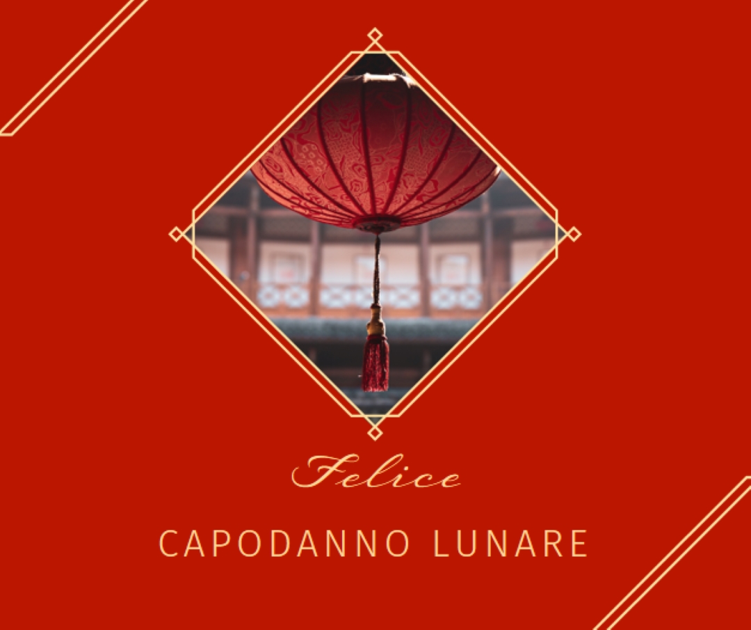 Festeggia il nuovo anno lunare red modern-simple