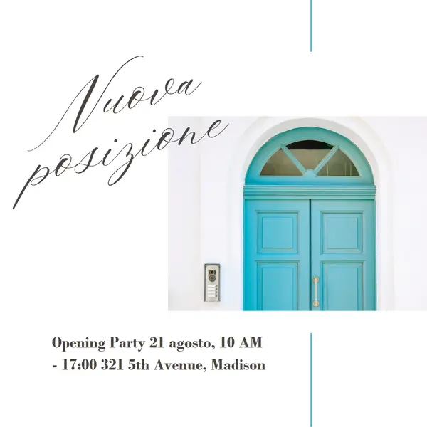 Partito in movimento white modern-simple