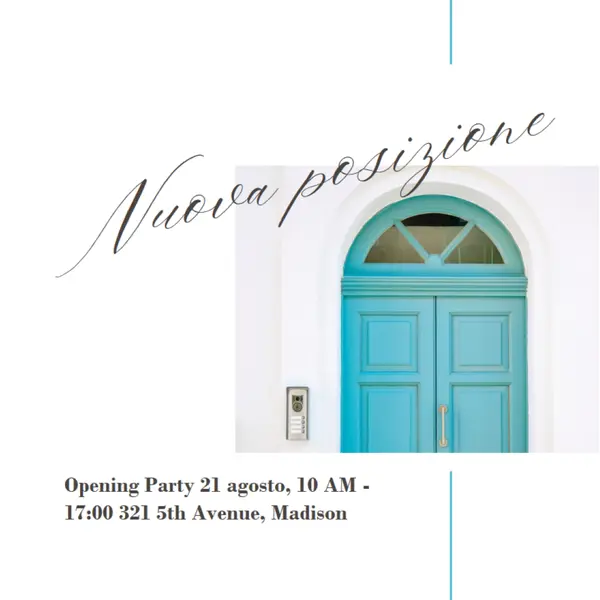 Partito in movimento white modern-simple