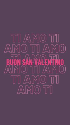 Ti amo, San Valentino purple modern-bold