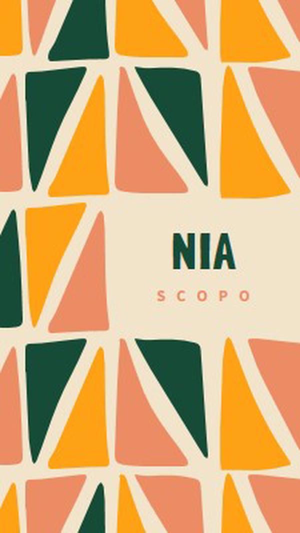 Il principio Kwanzaa di Nia orange whimsical-color-block