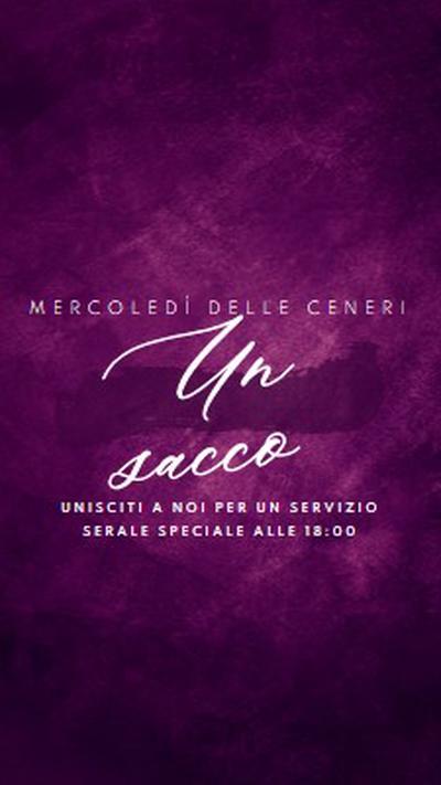 Messa mercoledì delle ceneri purple modern-simple