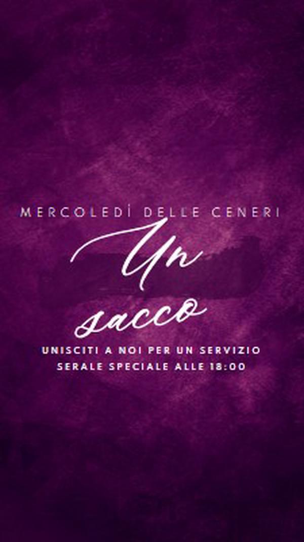 Messa mercoledì delle ceneri purple modern-simple