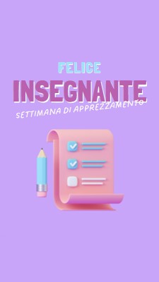 Settimana di apprezzamento per i docenti purple whimsical-color-block