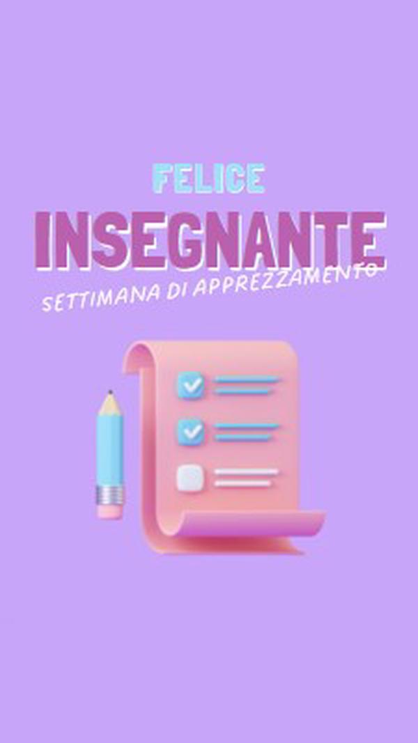 Settimana di apprezzamento per i docenti purple whimsical-color-block