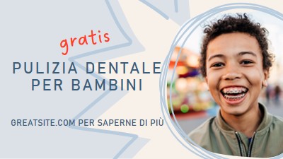 Pulizia dentale gratuita blue whimsical-line