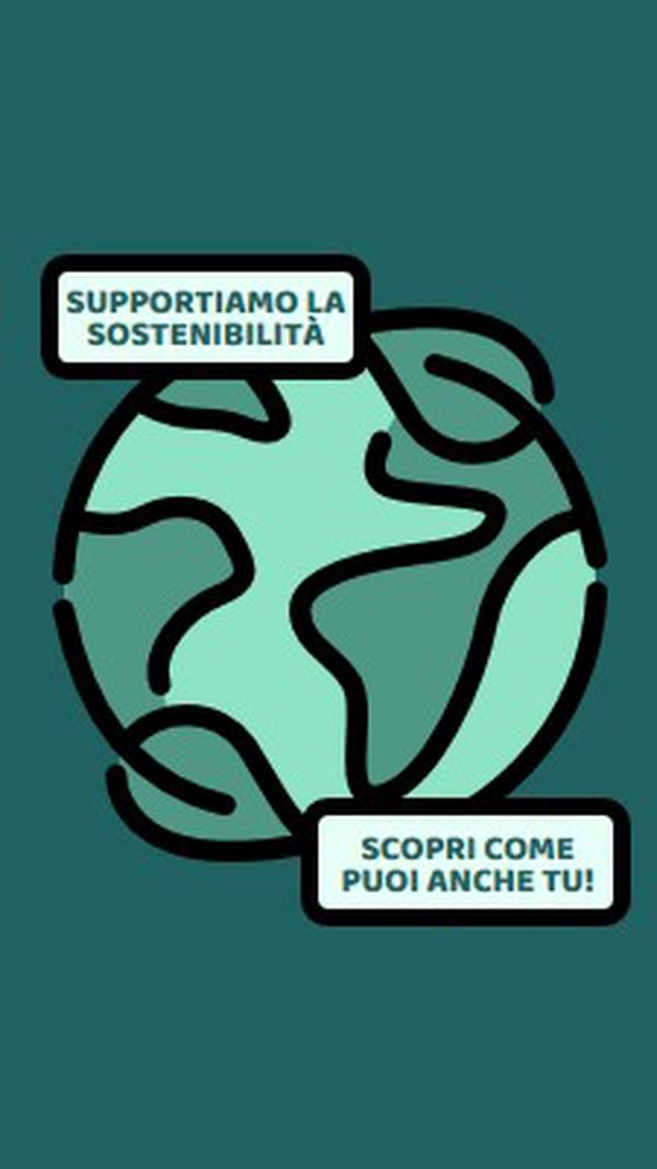 Proteggere la terra green whimsical-line