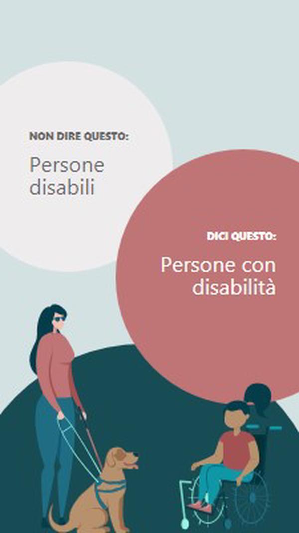 Supportare le persone con disabilità green modern-color-block