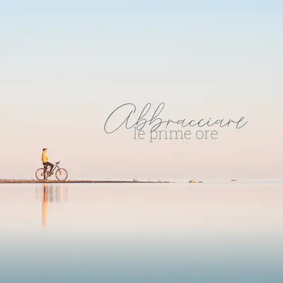 Abbraccia le prime ore blue simple,minimal,photo,handwriting,typographic
