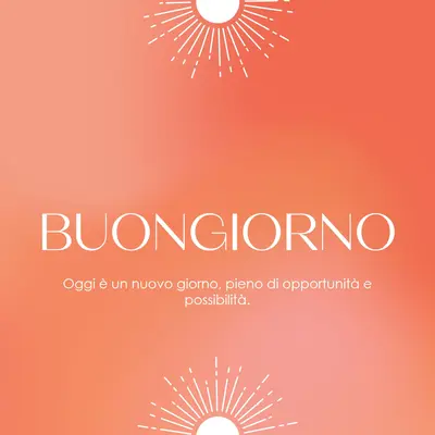 Oggi è un nuovo giorno orange modern,gradient,typographic,simple,symmetrical,minimal