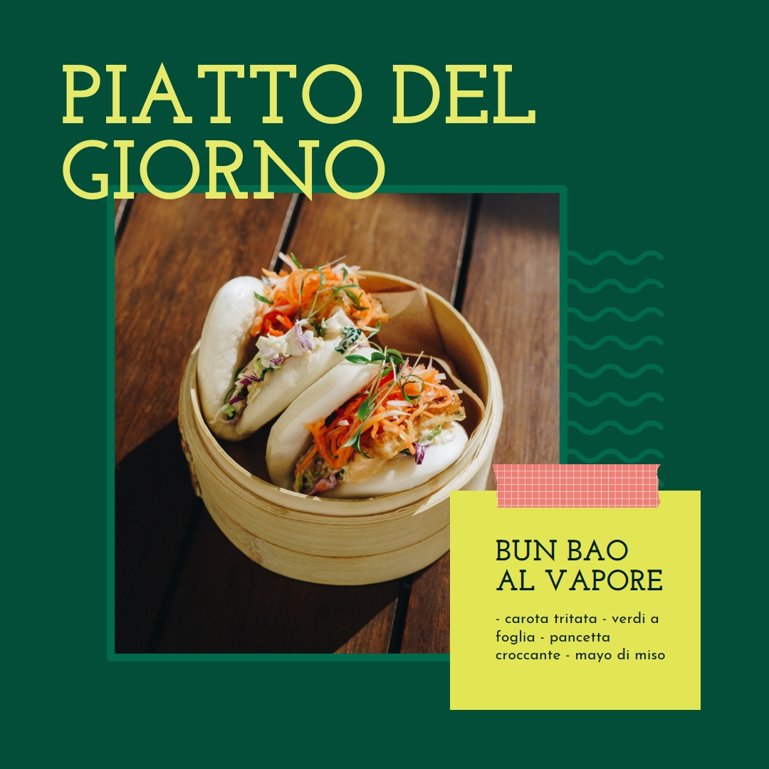 Prova il nostro piatto del giorno green modern,bold,fun,geometric,graphic,label