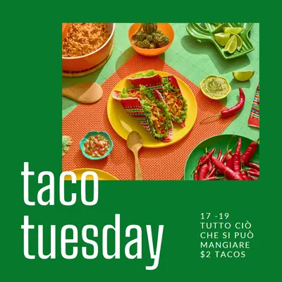Tutto quello che puoi mangiare tacos green elegant,bold,photo