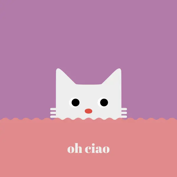 Oh, ciao red cute,simple,cat,neutral,bright,fun