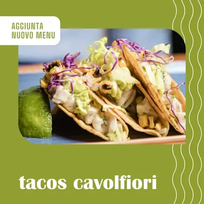 Aggiunta nuovo menu green modern,simple,photo