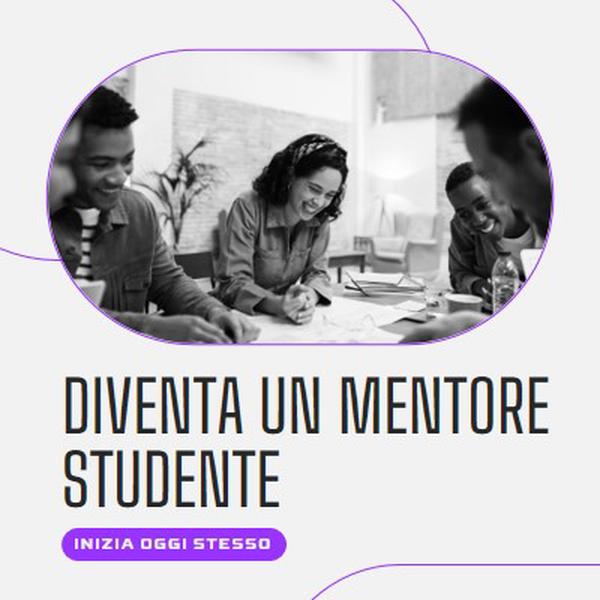 Diventa un mentore studente gray modern,clean,line,monochromatic,minimal,photo