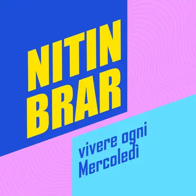 Trasmissione di podcast in diretta blue bold,bright,typography,geometric,vibrant,block