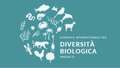 Festeggia la Giornata Mondiale della Biodiversità blue modern-simple