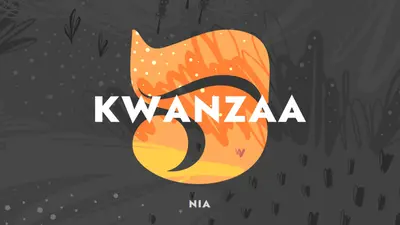 Festeggia il quinto giorno di Kwanzaa gray organic-simple