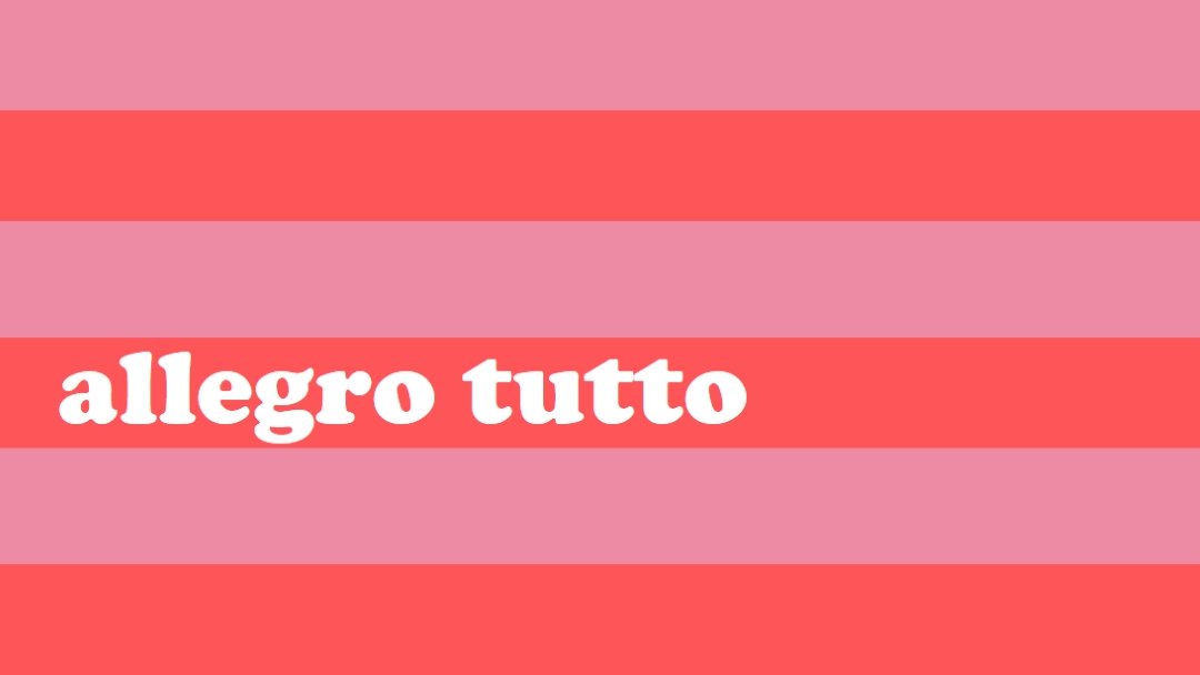 Tutto è allegro pink modern-bold