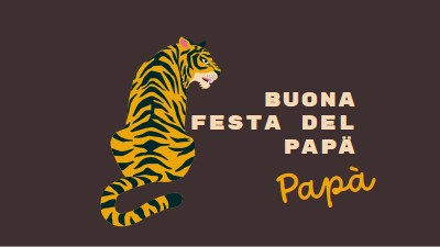 Buona festa del papà, papà brown whimsical-color-block