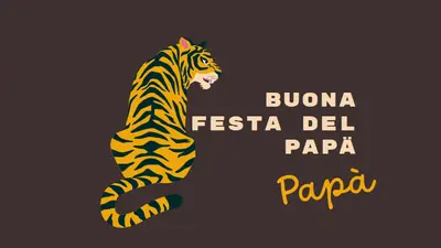 Buona festa del papà, papà brown whimsical-color-block