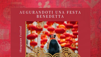 Buon Festival delle Lanterne red modern-simple